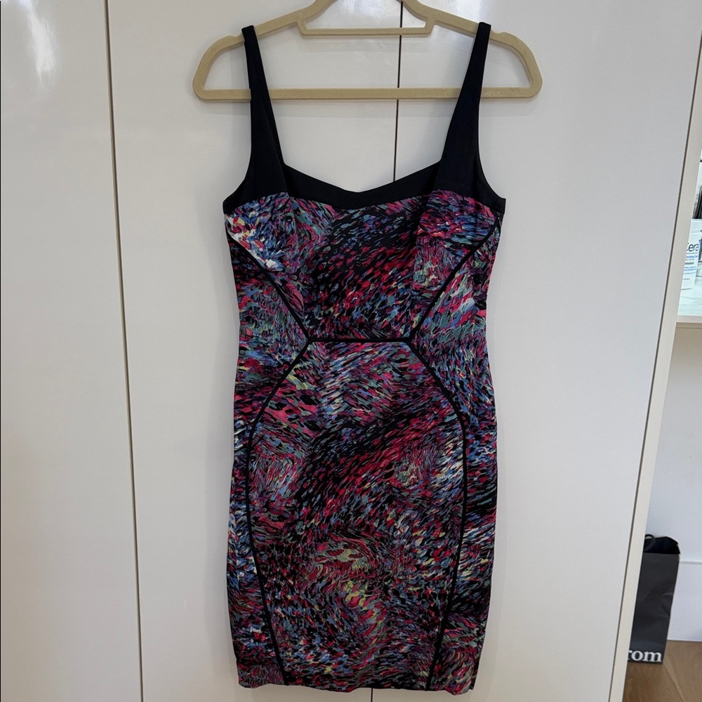 JAYGODFREY Black and Multicolor Mini Dress size 8 NWOT